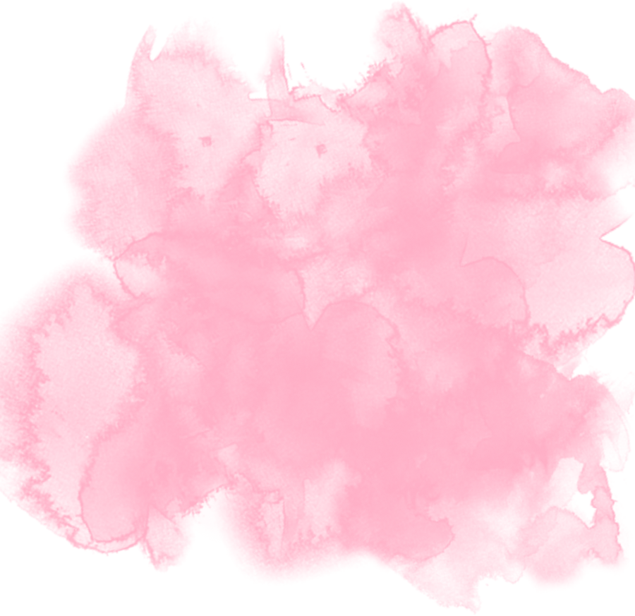 Pink Watercolor Stain Cutout